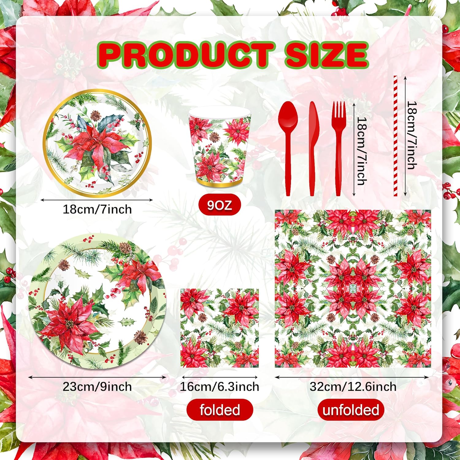 116 Pcs Christmas Leaves Party Decorations Set
