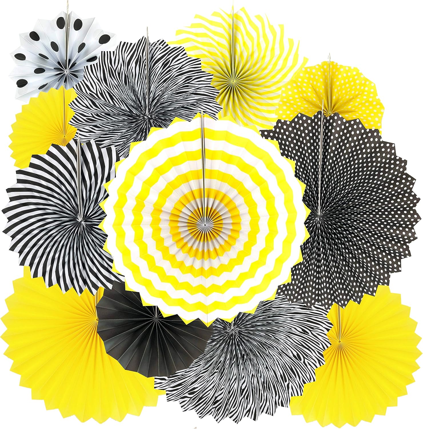 Yellow Bee Party Hanging Decorations 12pc
