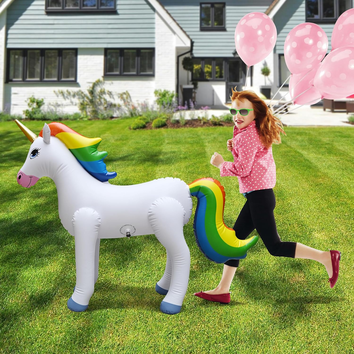Jet Creations 30 Inch Inflatable Rainbow Unicorn
