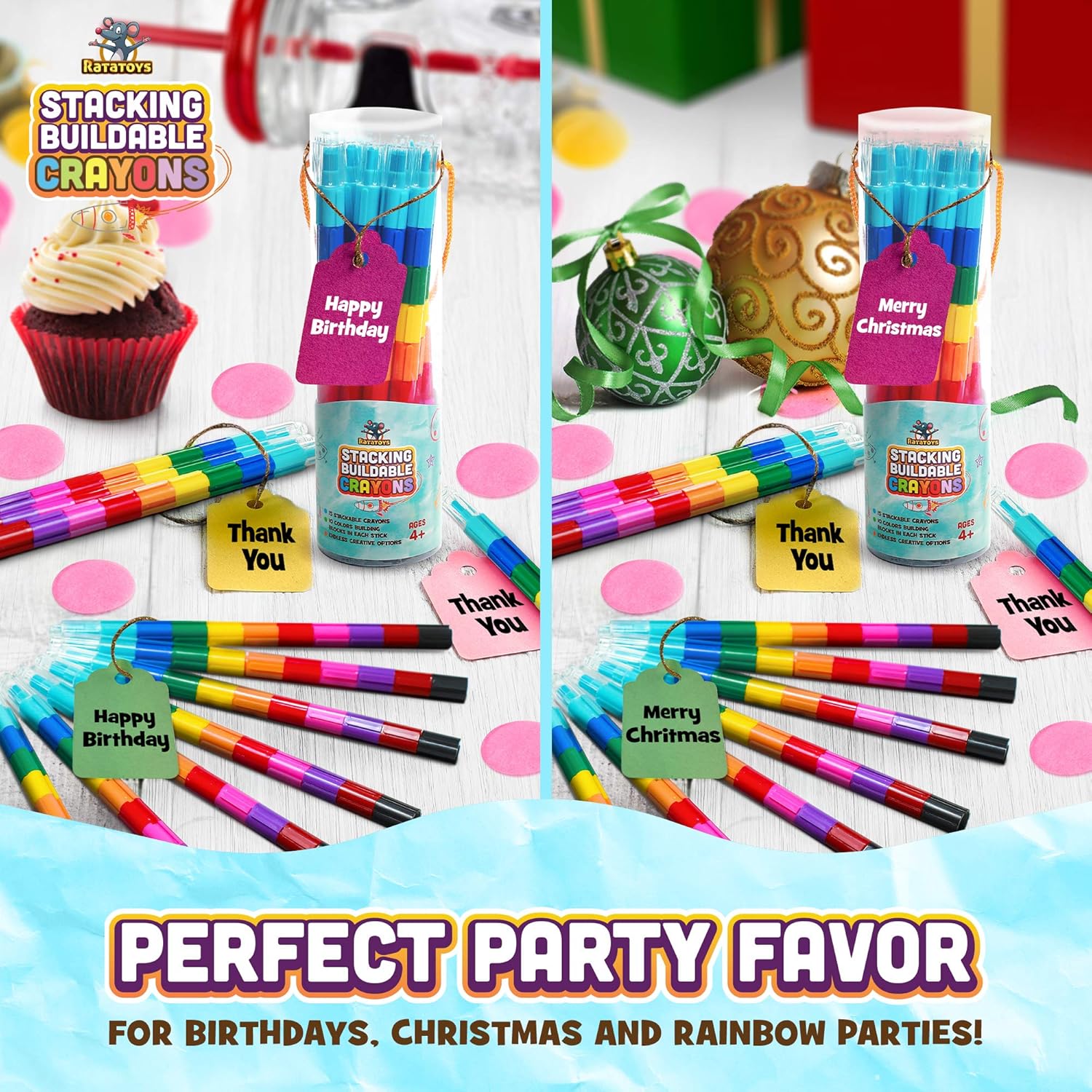Stacking Crayons 15 Pc Set for Kids