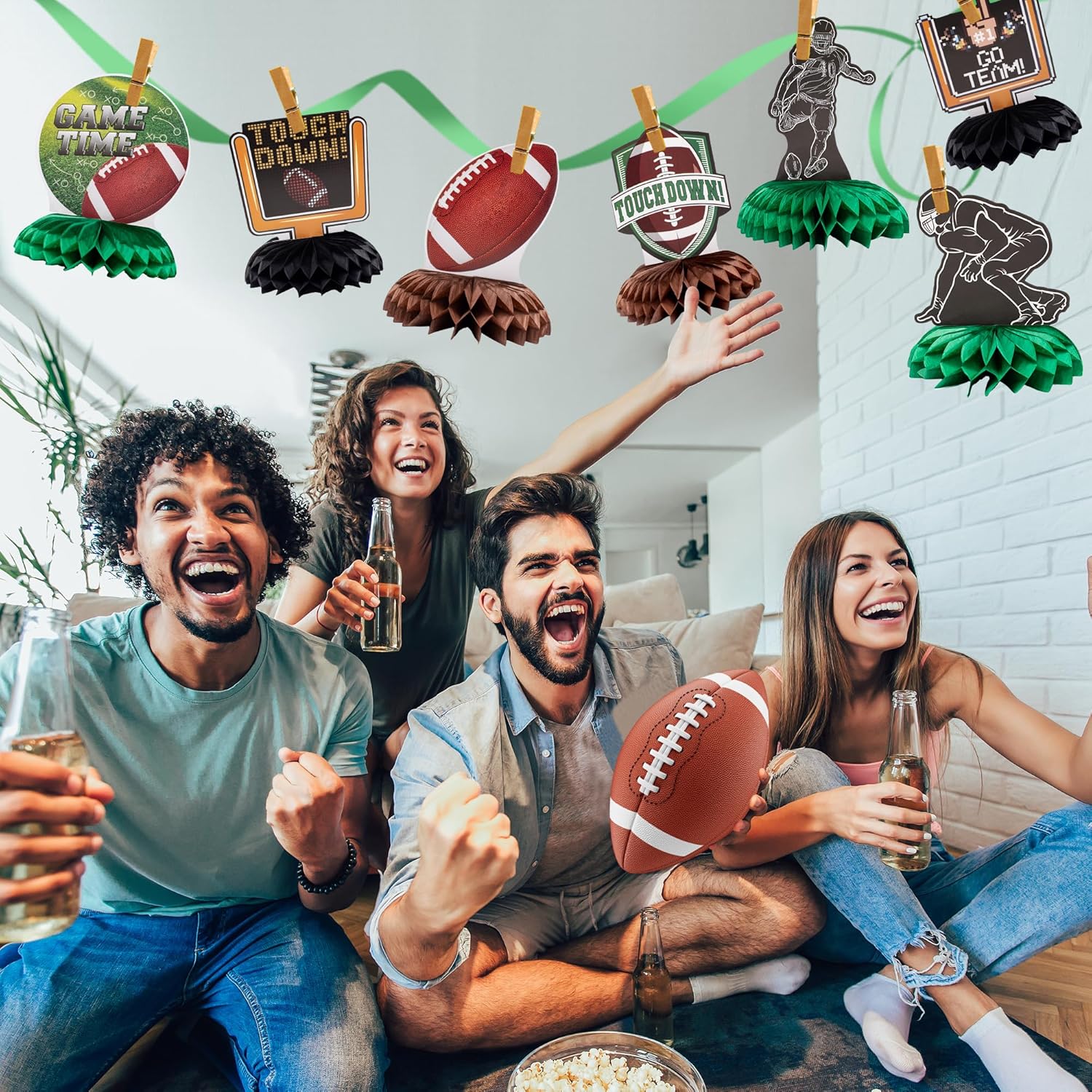 Football Party Table Decorations 10-Pack