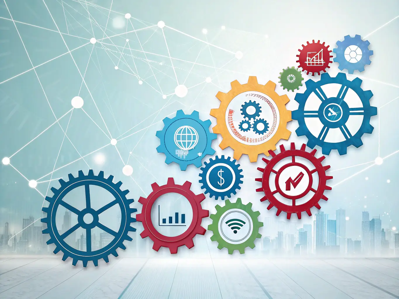 A visual representation of automated processes using AI, highlighting efficiency and productivity gains.